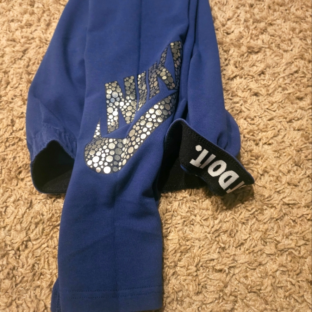 Nike Royal Blue Leggins with Silver Accents